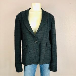 Piazza Sempione Black Textured Jacket Size 12